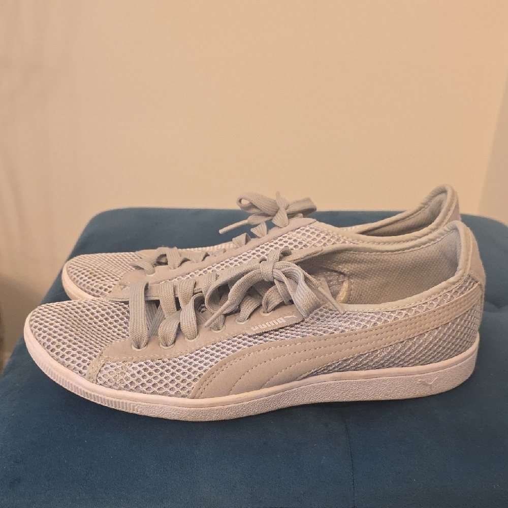 Puma Women's Beige Mesh Sneakers - Picture 4 of 9